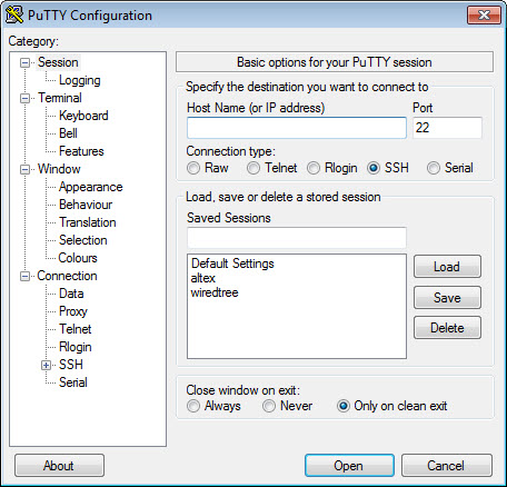 download the new PuTTY SSH 0.79