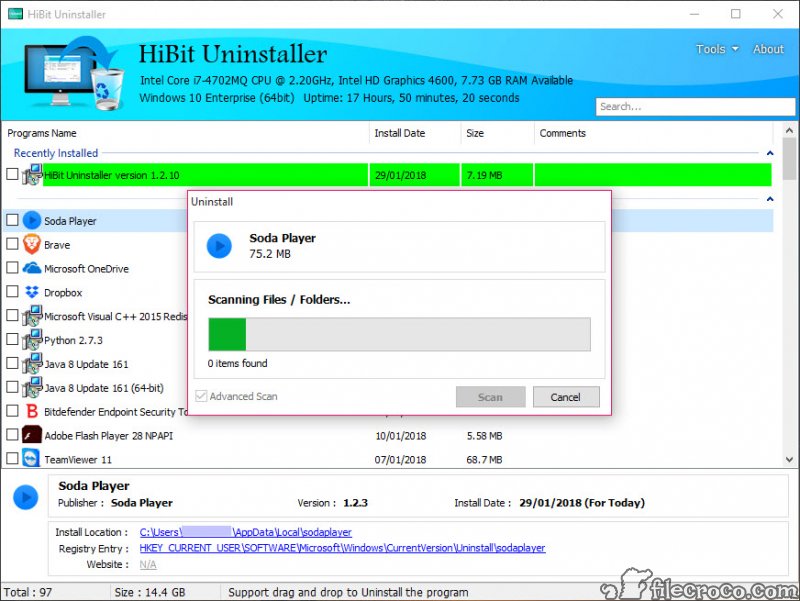 HiBit Uninstaller 3.1.40 instal the new version for iphone