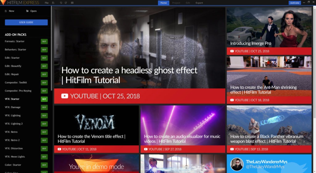 how to update hitfilm express 2018