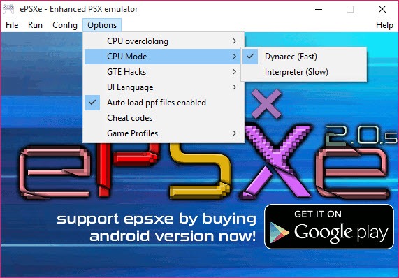 epsxe 2.0.5 windows 7